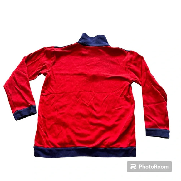 Little English Boy's Size 8 Hastings Half-Zip Red Navy Blue Pullover Colorblock - Picture 2 of 5